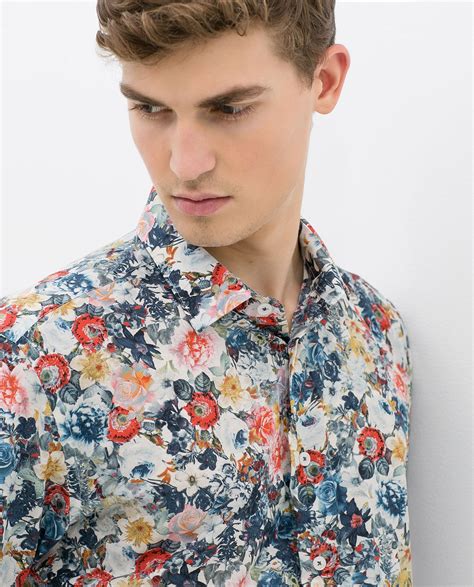 floral print shirt zara|floral button down shirt men's.